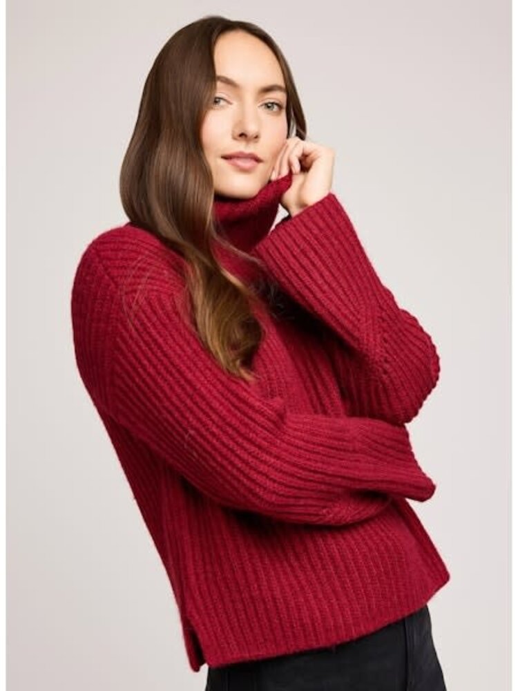 Gentle Fawn Marlow Turtleneck Sweater Crimson