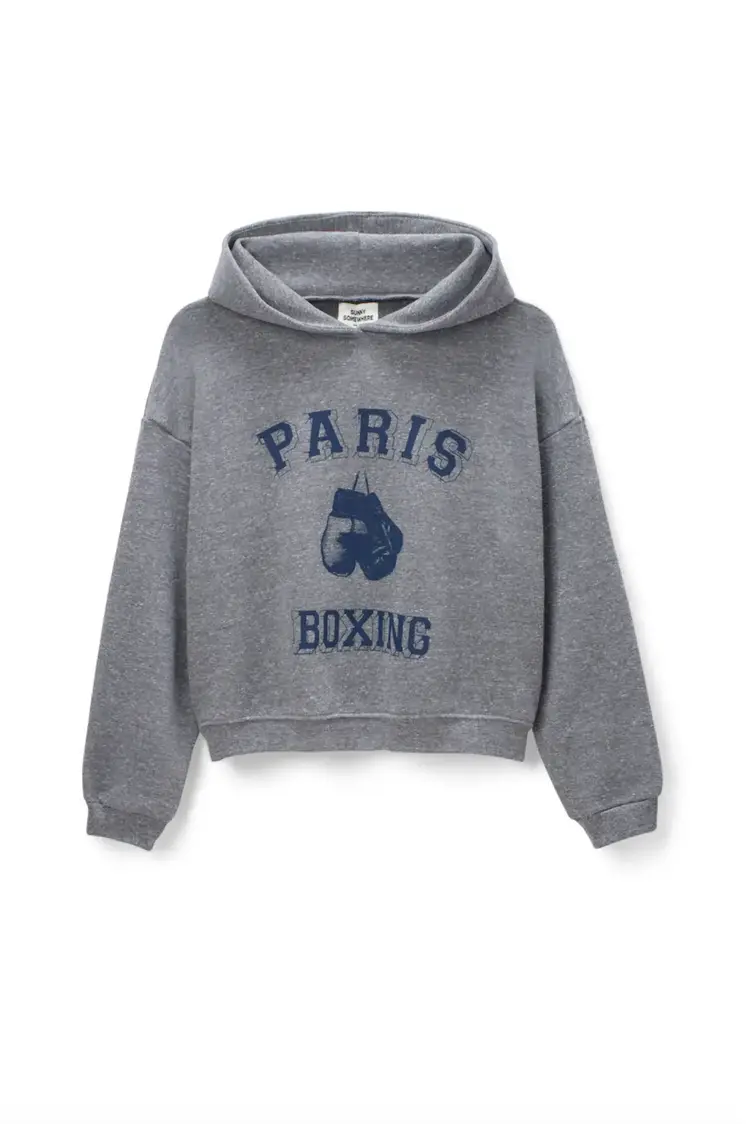 Sunny Somewhere Paris Boxing Classic Hoodie Heather Grey