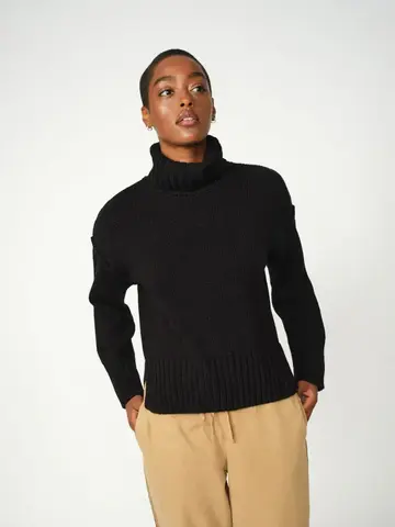 Mos Mosh Rola Bine Rollneck Knit Black