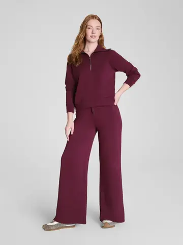 Spanx AirEssentials Wide Leg Pant Plum Berry
