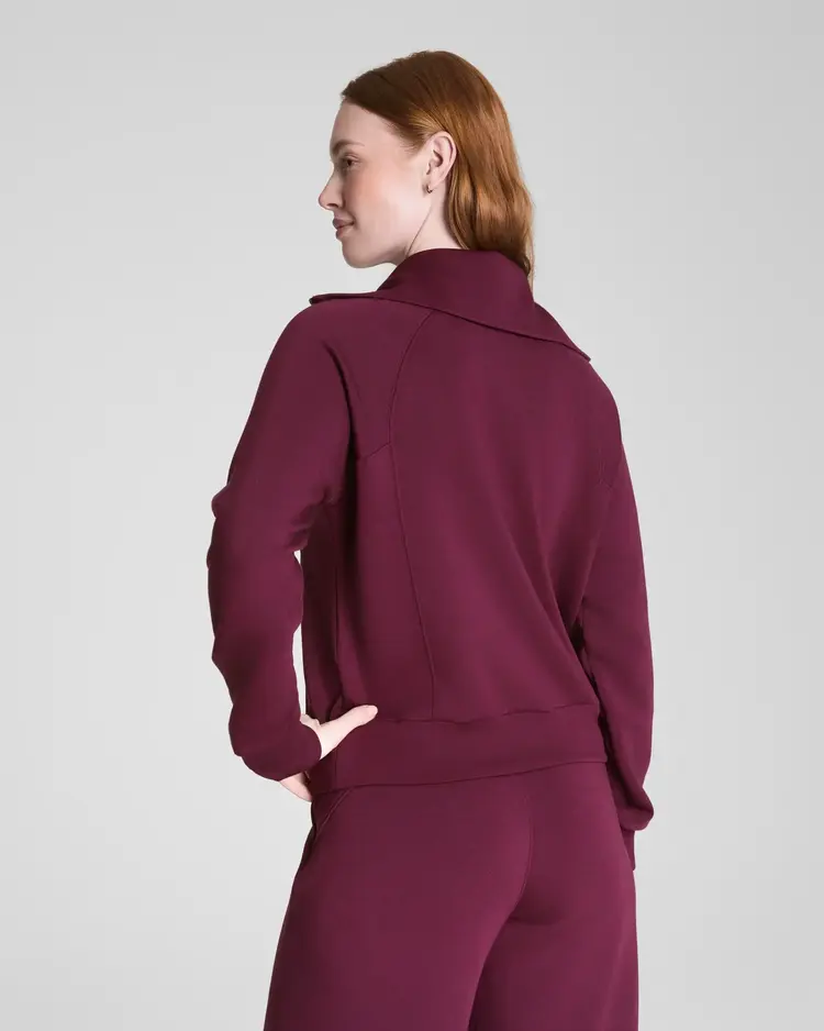 Spanx AirEssentials Half Zip Plum Berry