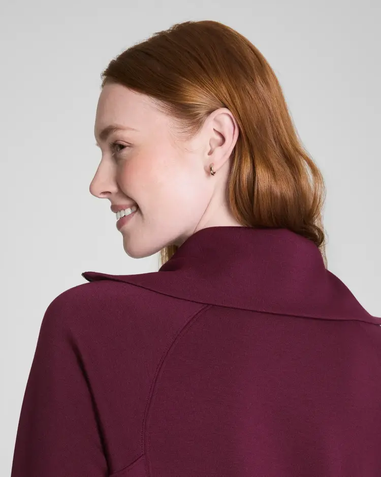 Spanx AirEssentials Half Zip Plum Berry