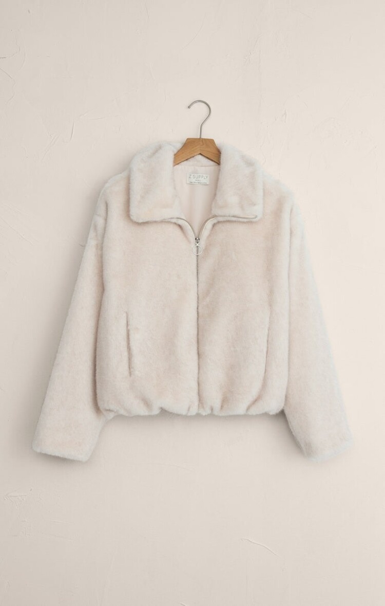 ZSupply Amethyst Faux Fur Jacket Crystal