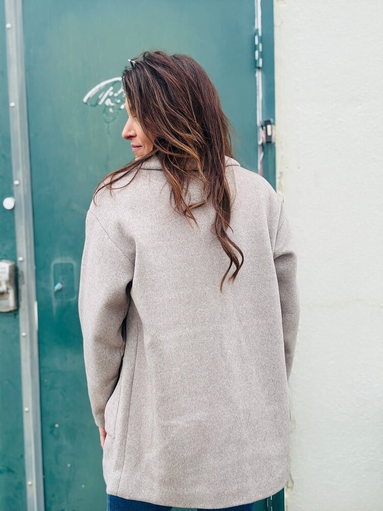 ZSupply Lennon Heathered Coat Classic Heather Grey