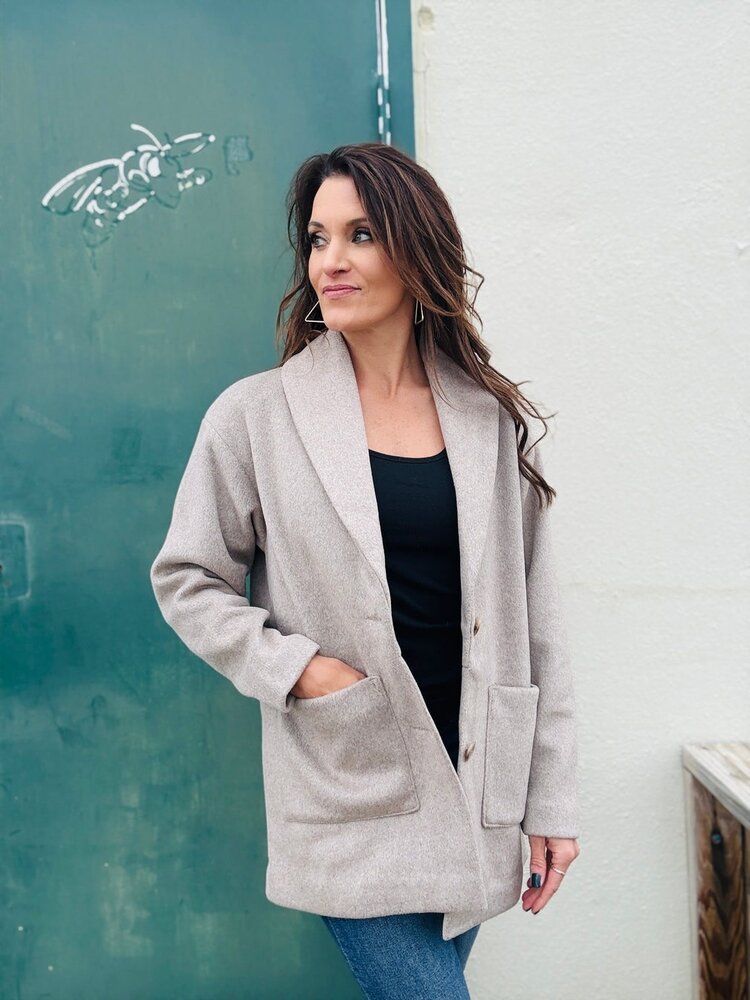 ZSupply Lennon Heathered Coat Classic Heather Grey