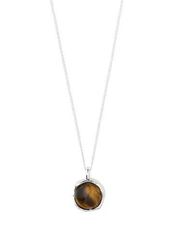 Pilgrim Jewellery SENSE Necklace Silver Plated/Tiger Eye