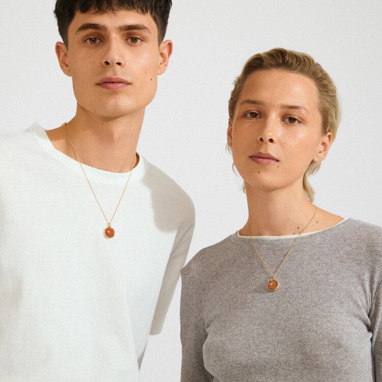 Pilgrim Jewellery SENSE Necklace Gold Plated/Aventurine