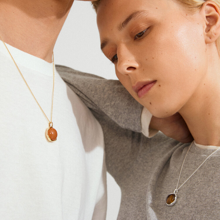 Pilgrim Jewellery SENSE Necklace Gold Plated/Aventurine