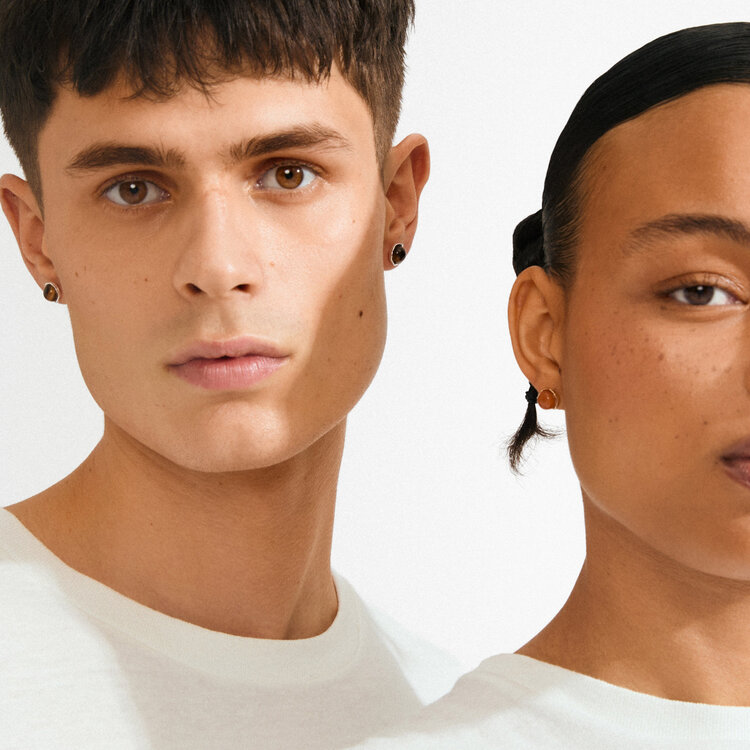 Pilgrim Jewellery SENSE Earrings Gold Plated/Aventurine