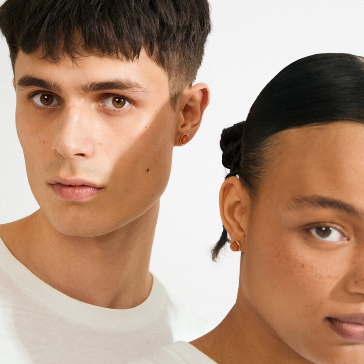 Pilgrim Jewellery SENSE Earrings Gold Plated/Aventurine