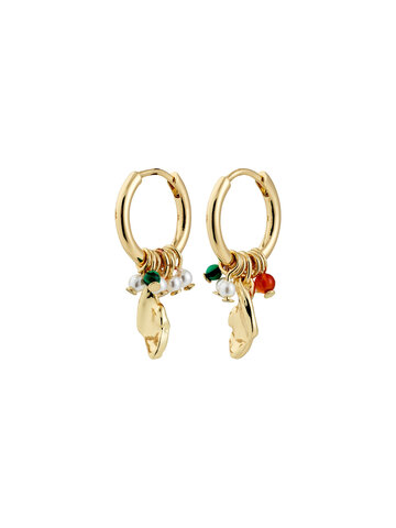 Pilgrim Jewellery SENSE Hoop Earrings Gold/Multi
