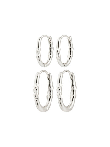 Pilgrim Jewellery SENSE 2 in 1 Hoops Set Silver