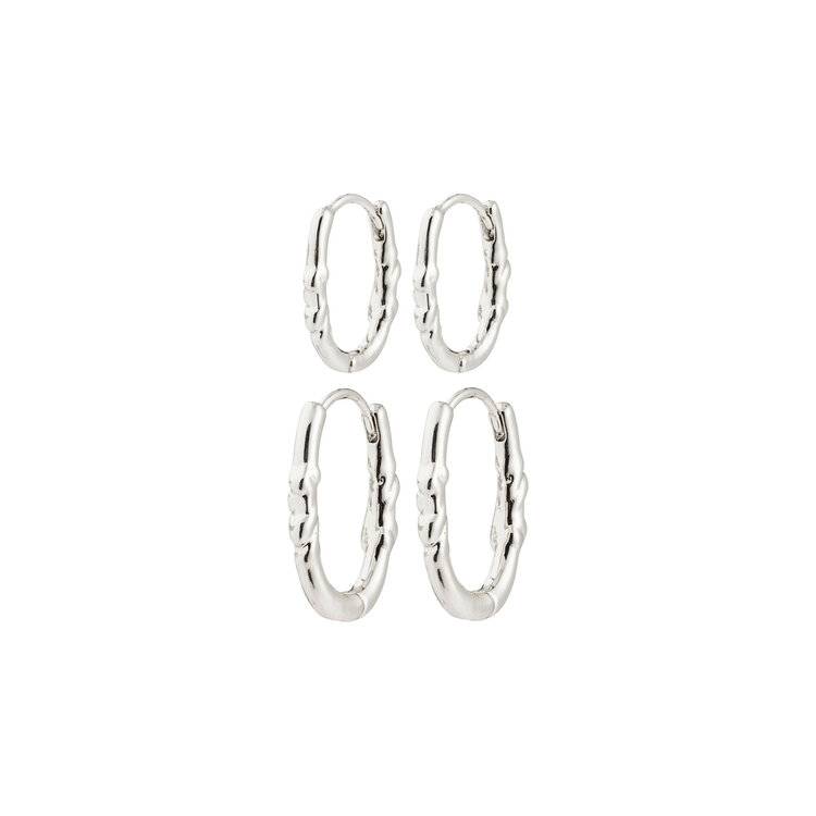 Pilgrim Jewellery SENSE 2 in 1 Hoops Set Silver