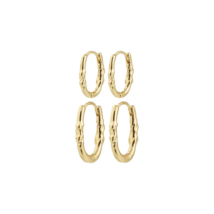 Pilgrim Jewellery SENSE 2 in 1 Hoops Set Gold