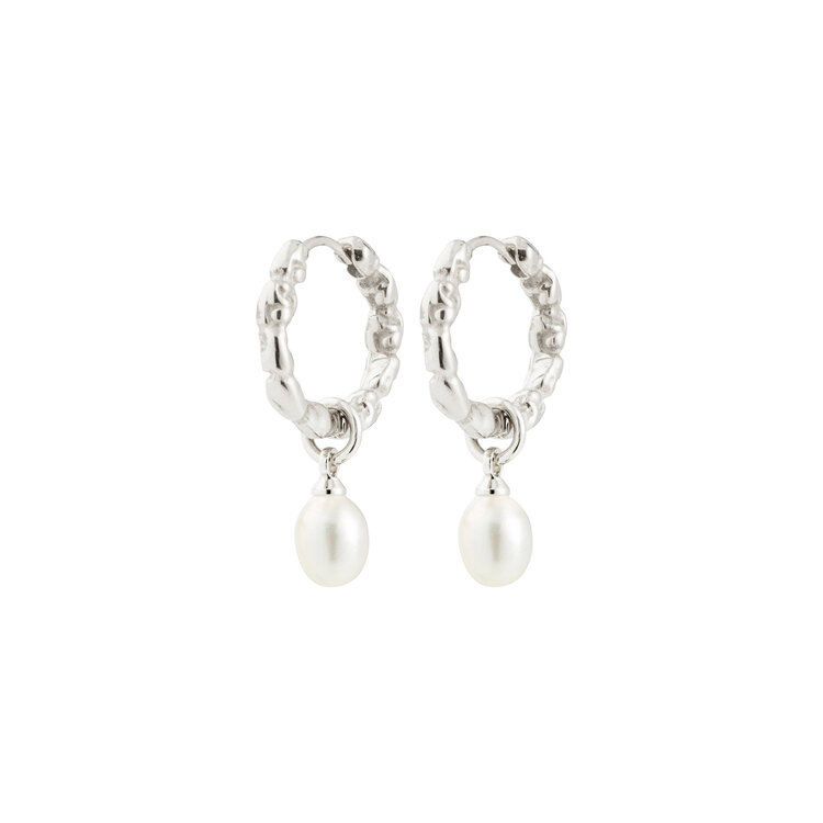 Pilgrim Jewellery SHIFT Pearl Earrings Silver