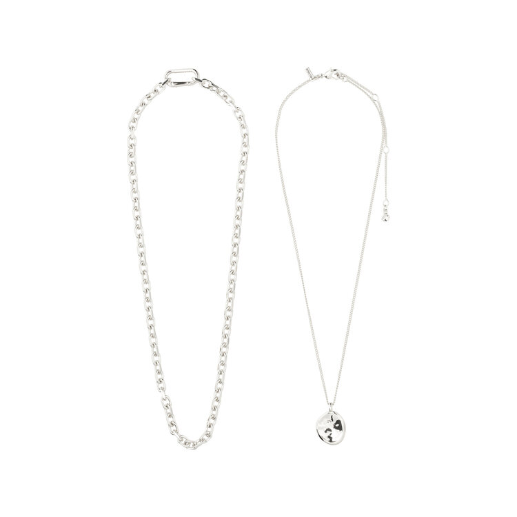 Pilgrim Jewellery SPARKLE 2 in 1 Necklace Set Silver