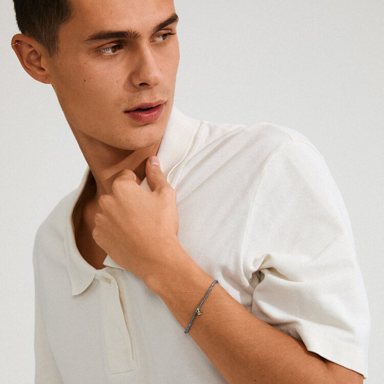 Pilgrim Jewellery INDIE Bracelet Dusty Blue Gold Plated