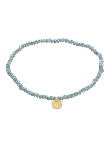 Pilgrim Jewellery INDIE Bracelet Dusty Blue Gold Plated