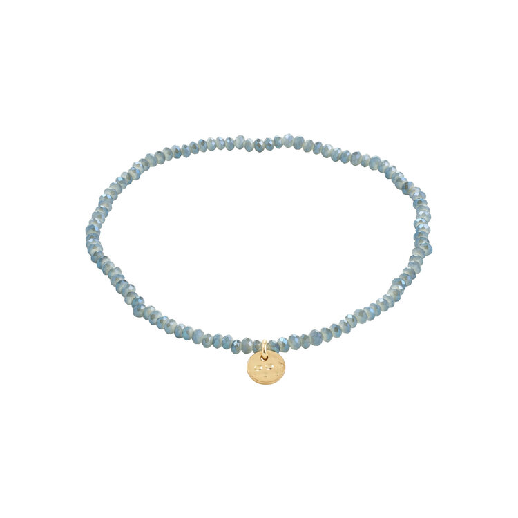 Pilgrim Jewellery INDIE Bracelet Dusty Blue Gold Plated
