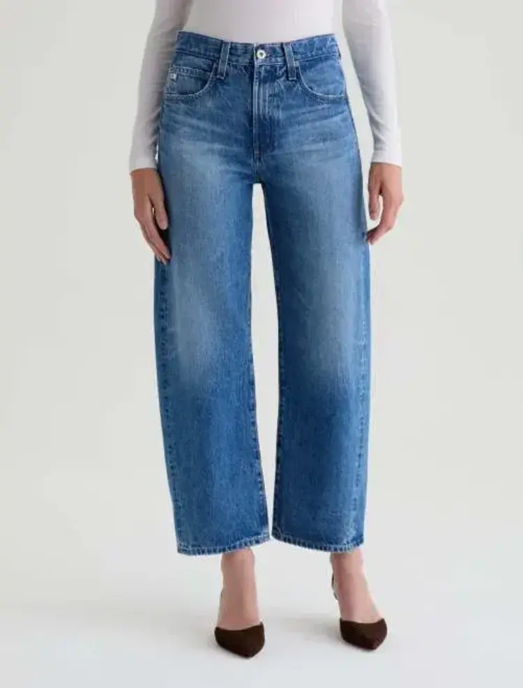 AG Denim Hattie High-Rise Barrel Candid