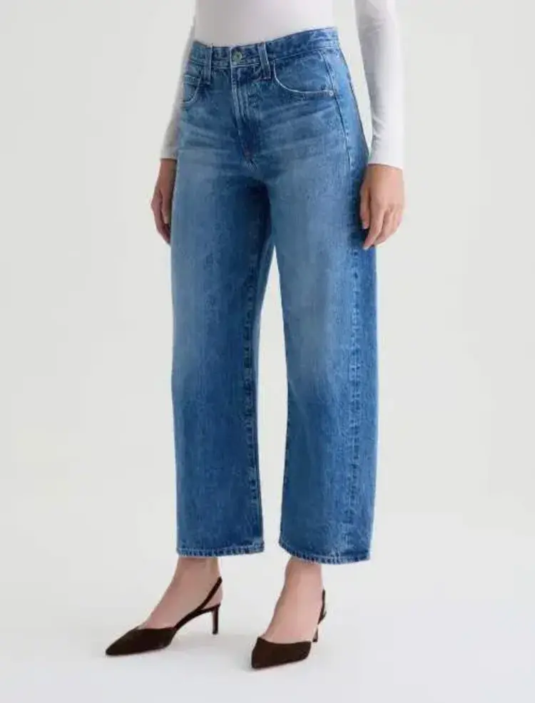 AG Denim Hattie High-Rise Barrel Candid