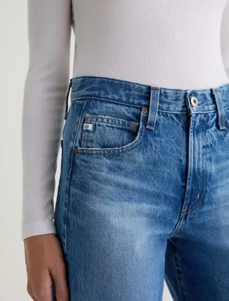 AG Denim Hattie High-Rise Barrel Candid