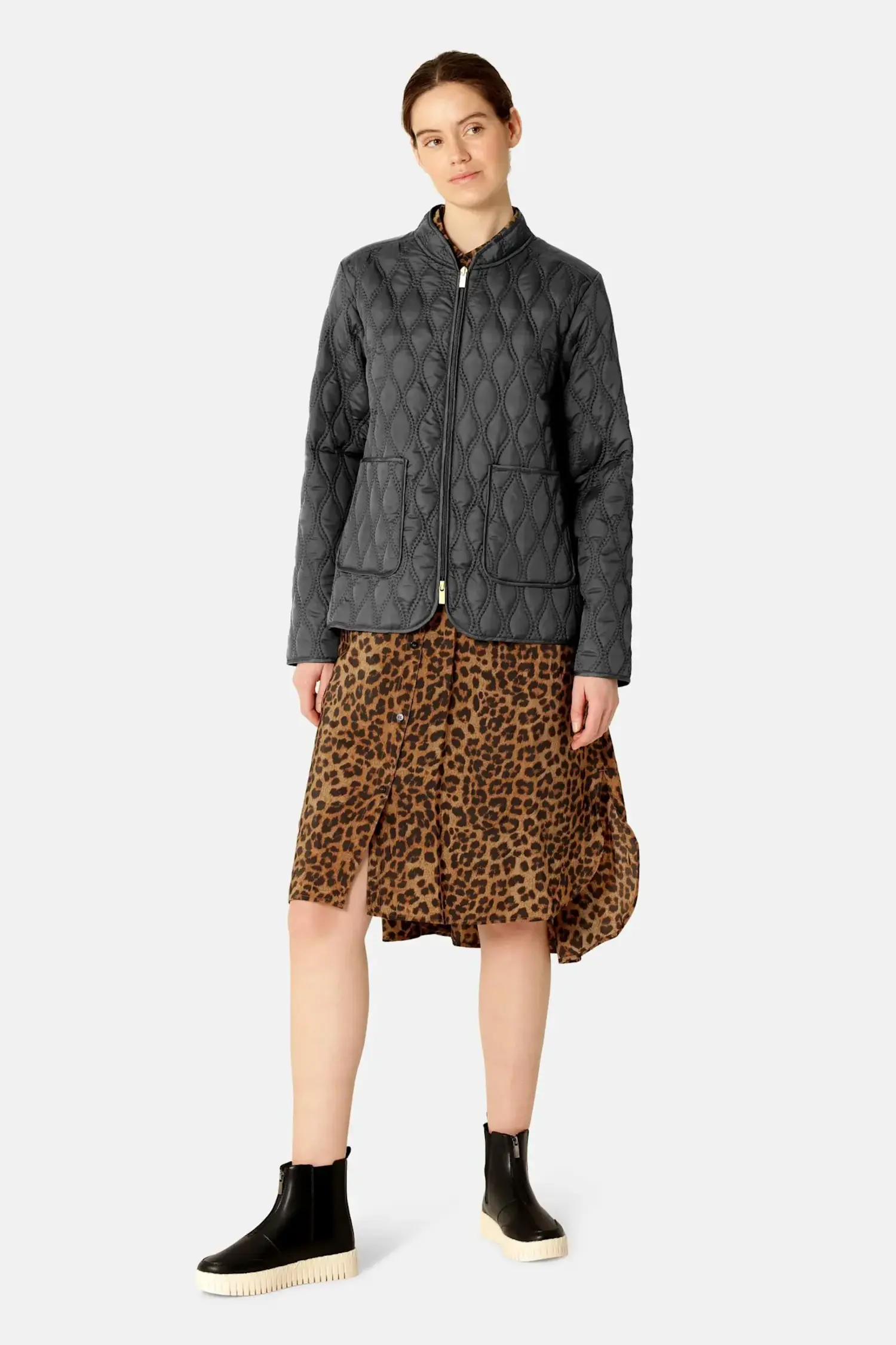 Ilse Jacobsen | Short Quilt Jacket Black - Tryst Boutique