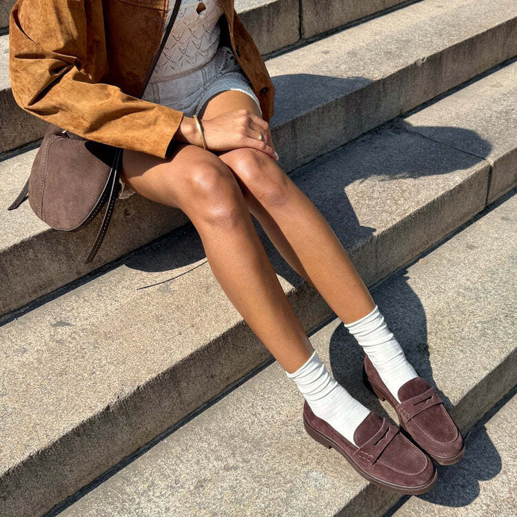 Dolce Vita TIGGY Mahogany Suede Loafers