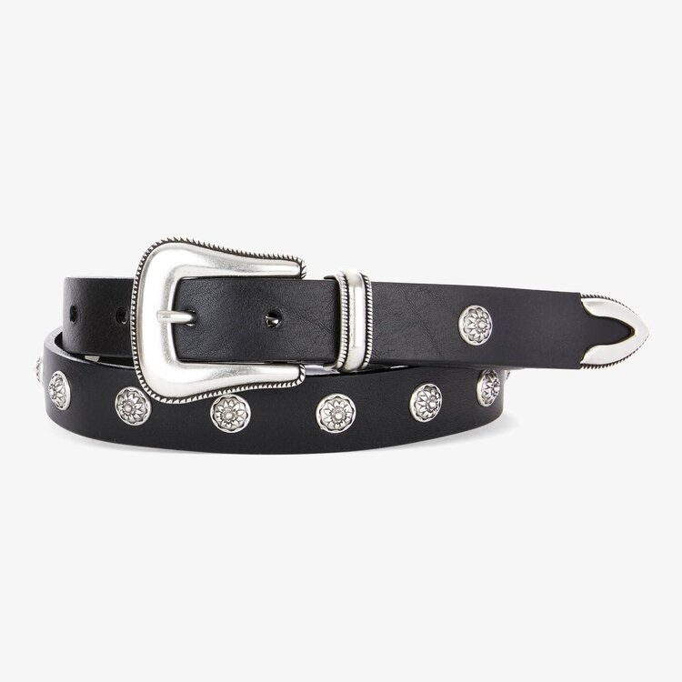 Brave Leather Kiera Bridle Belt Black - Silver