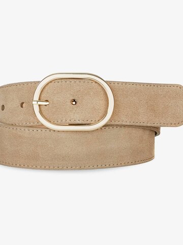 Brave Leather Medora Suede Belt Taupe Suede - Gold