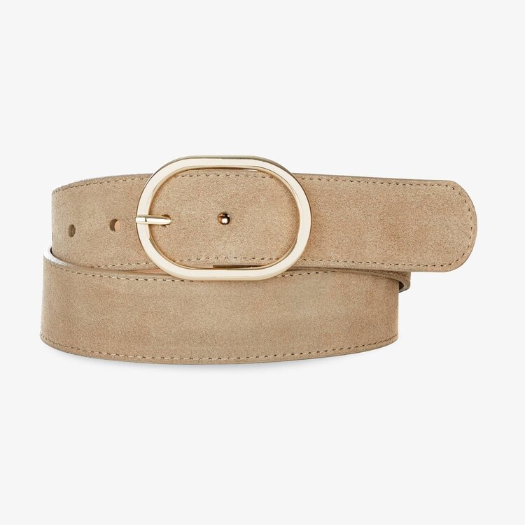 Brave Leather Medora Suede Belt Black - Gold