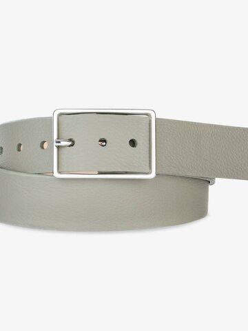 Brave Leather Caloe Pebbled Belt Grey Slate - Silver