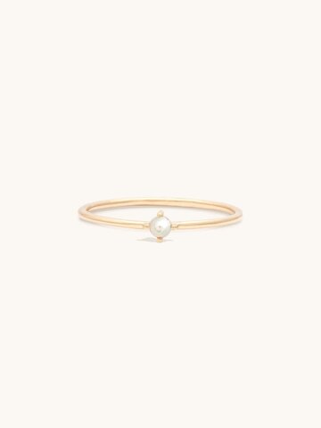 Leah Alexandra Pearl Birthstone Ring 14K Gold