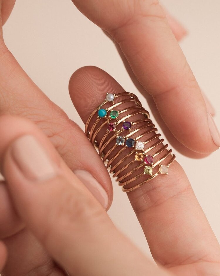 Leah Alexandra Pearl Birthstone Ring 14K Gold