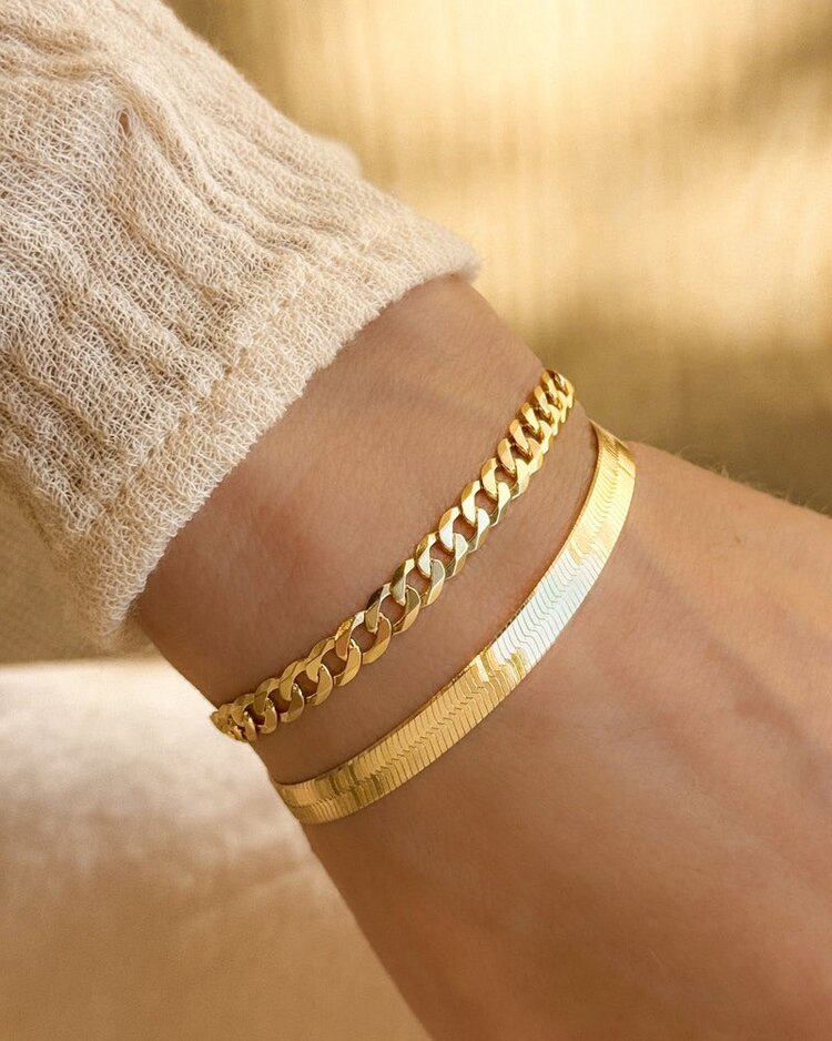 Leah Alexandra Cubano Bold Bracelet 14K Gold