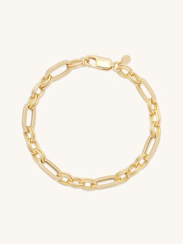 Leah Alexandra Trombone Bracelet 14K Gold
