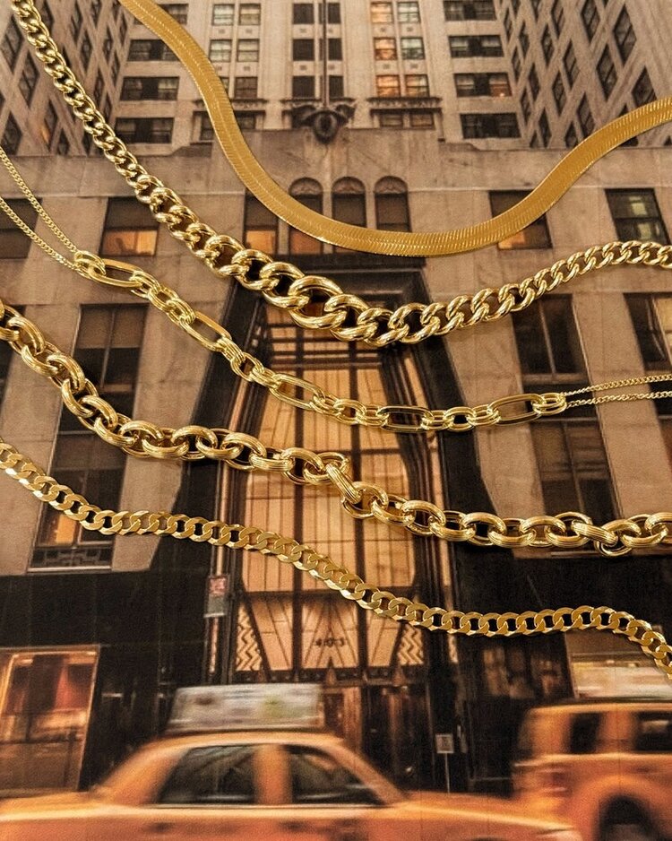 Leah Alexandra Cubano Bold Necklace 14K Gold