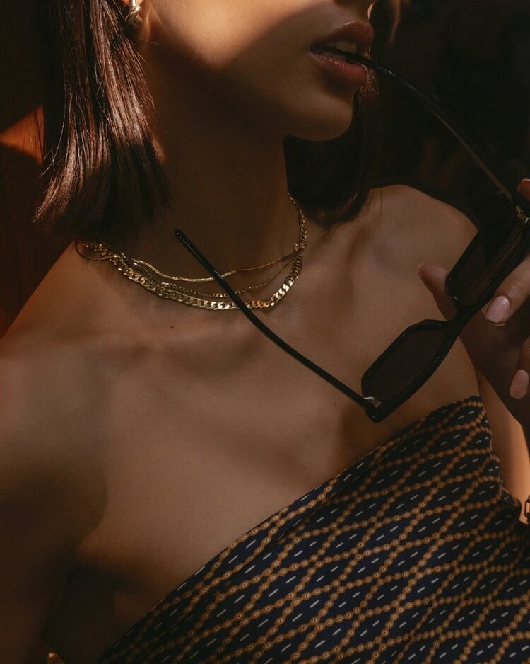 Leah Alexandra Cubano Bold Necklace 14K Gold