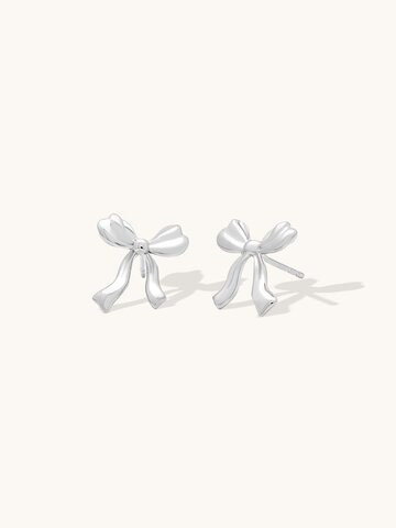 Leah Alexandra Bow Petite Earrings Sterling Silver