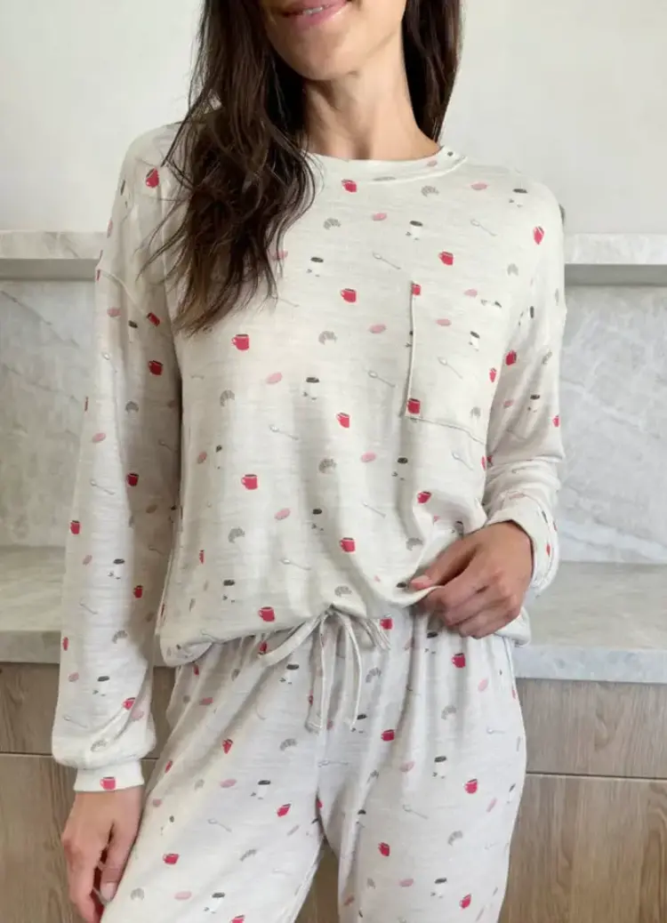 Splendid Flora Pillowsoft Sleep Set Brunch Print