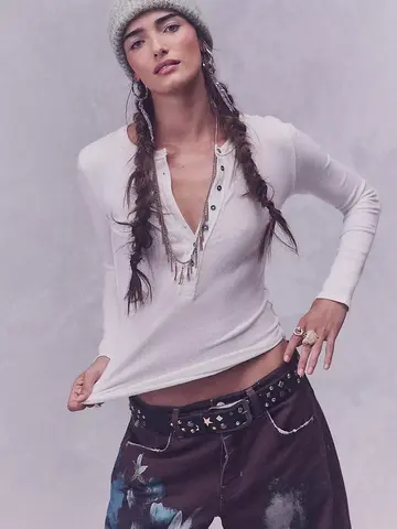 Free People Jamie Henley Top Ivory