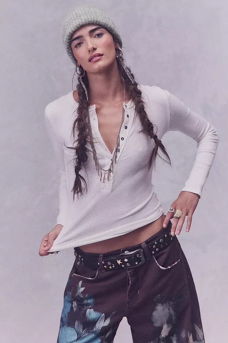 Free People Jamie Henley Top Ivory