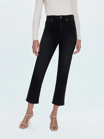 Pistola Charlie High Rise Classic Straight Ankle Pant Dark Midnight