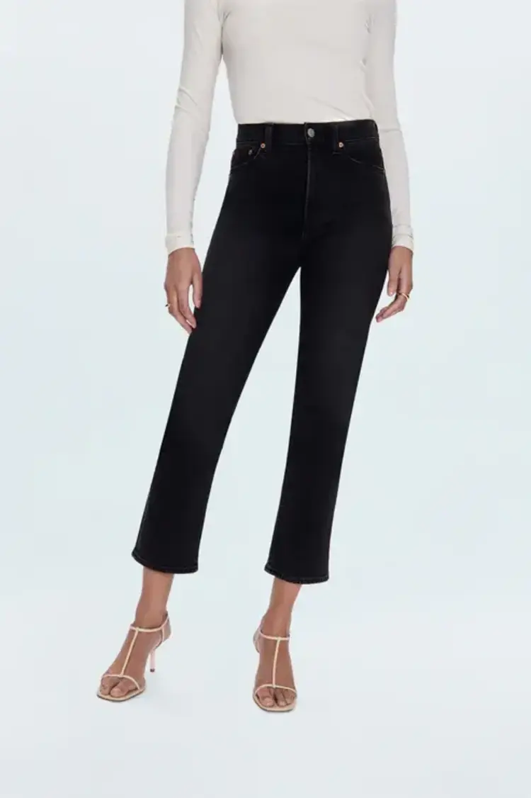 Pistola Charlie High Rise Classic Straight Ankle Pant Dark Midnight