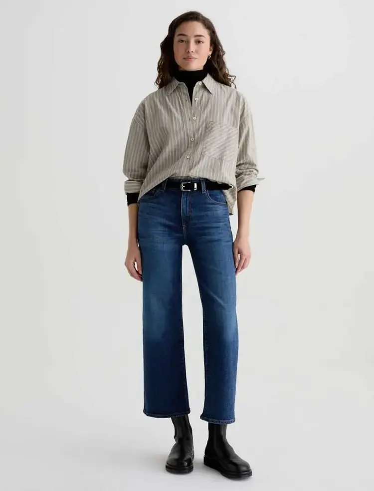 AG Denim Saige Wide Leg Crop Veiled