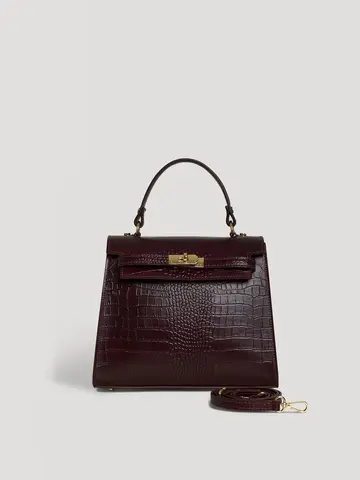 Voemien Zaira Limited Edition Bag in Bordeaux Coco Leather