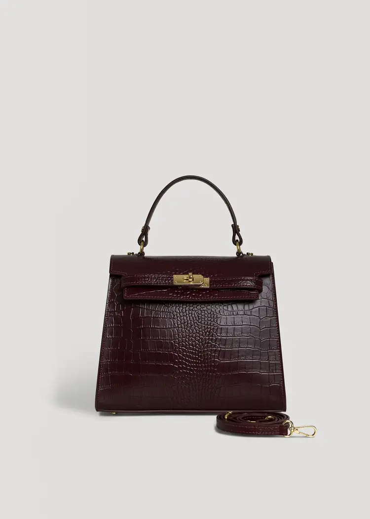 Voemien Zaira Limited Edition Bag in Bordeaux Coco Leather