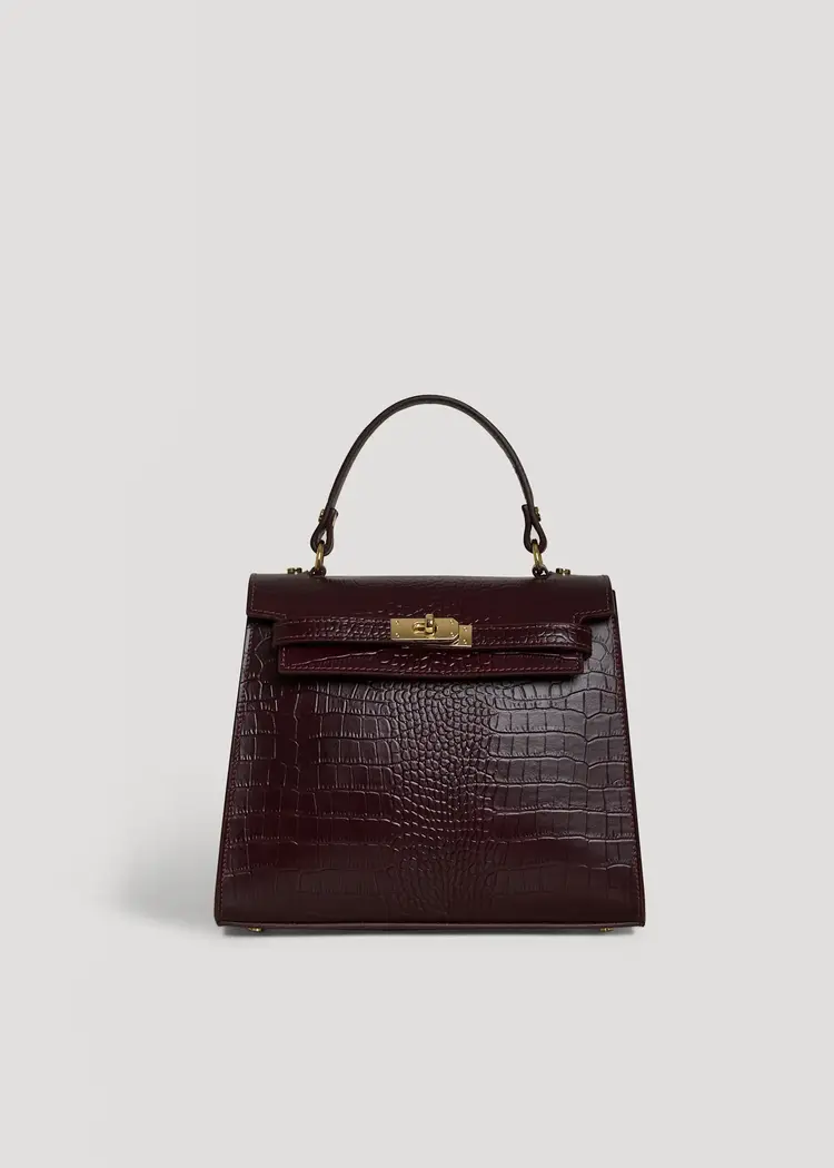 Voemien Zaira Limited Edition Bag in Bordeaux Coco Leather