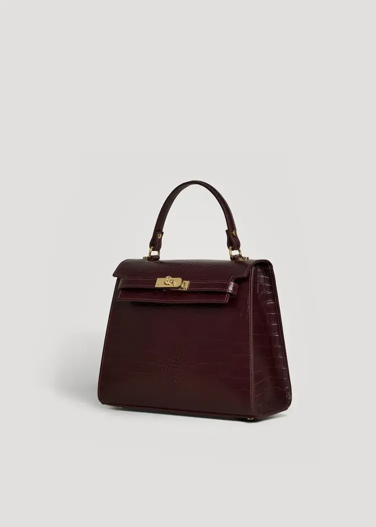 Voemien Zaira Limited Edition Bag in Bordeaux Coco Leather