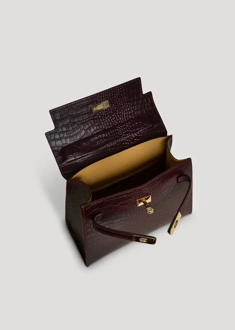 Voemien Zaira Limited Edition Bag in Bordeaux Coco Leather